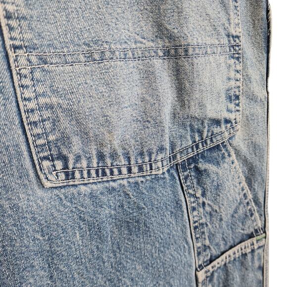 Oshkosh B'Gosh Mens Vintage Denim Bib Overalls Size 40X30 Blue Jean Destroyed - Picture 11 of 16